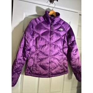 The North Face Women's 550 Aconcagua Goose Down Puffer Purple Jacket Sz: Medium